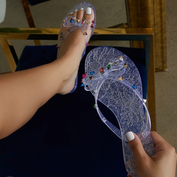 💗💗JUST IN💗💗clear jelly bow sandal - Picture 2 of 2